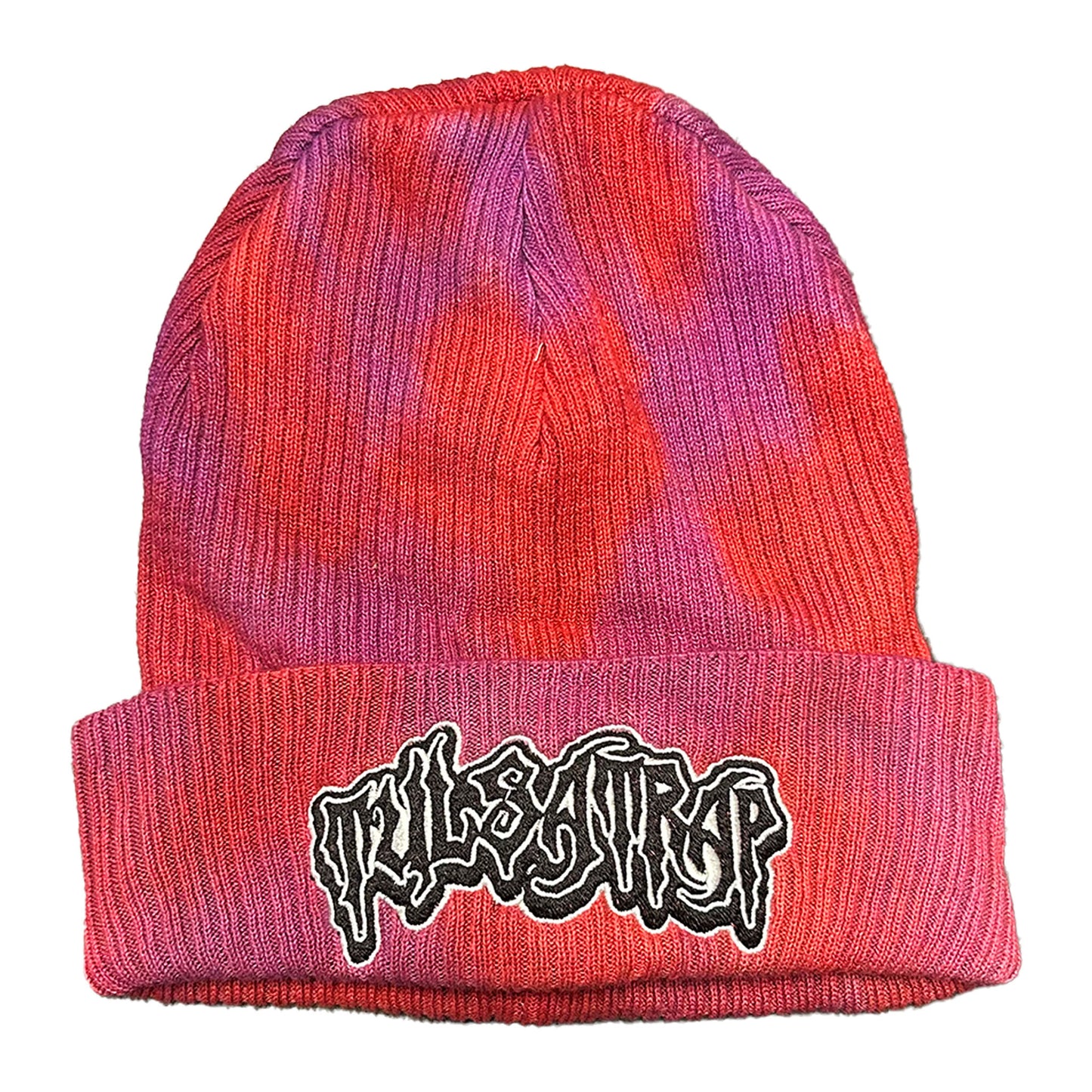 Red & Purple Tie Dye Beanie