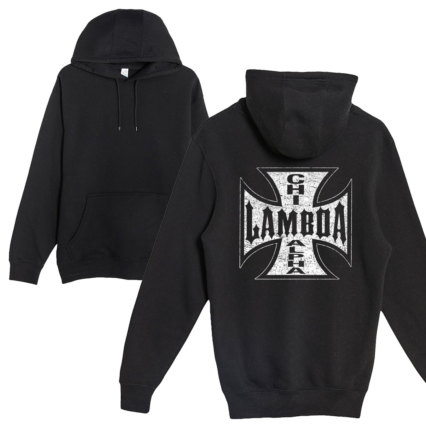 Biker Lambda Chi Hoodie (Black)