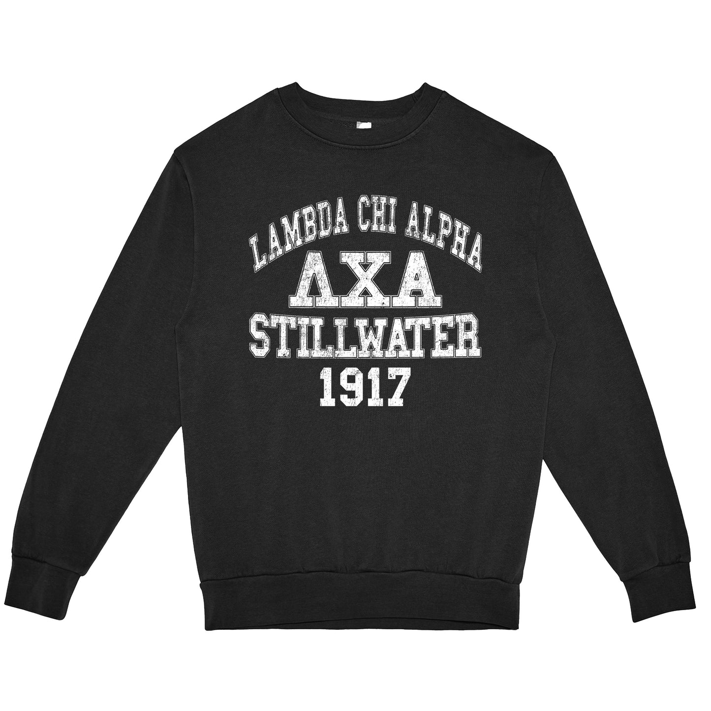 Lambda Arch Text Crewneck (Black)