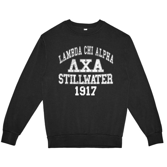 Lambda Arch Text Crewneck (Black)