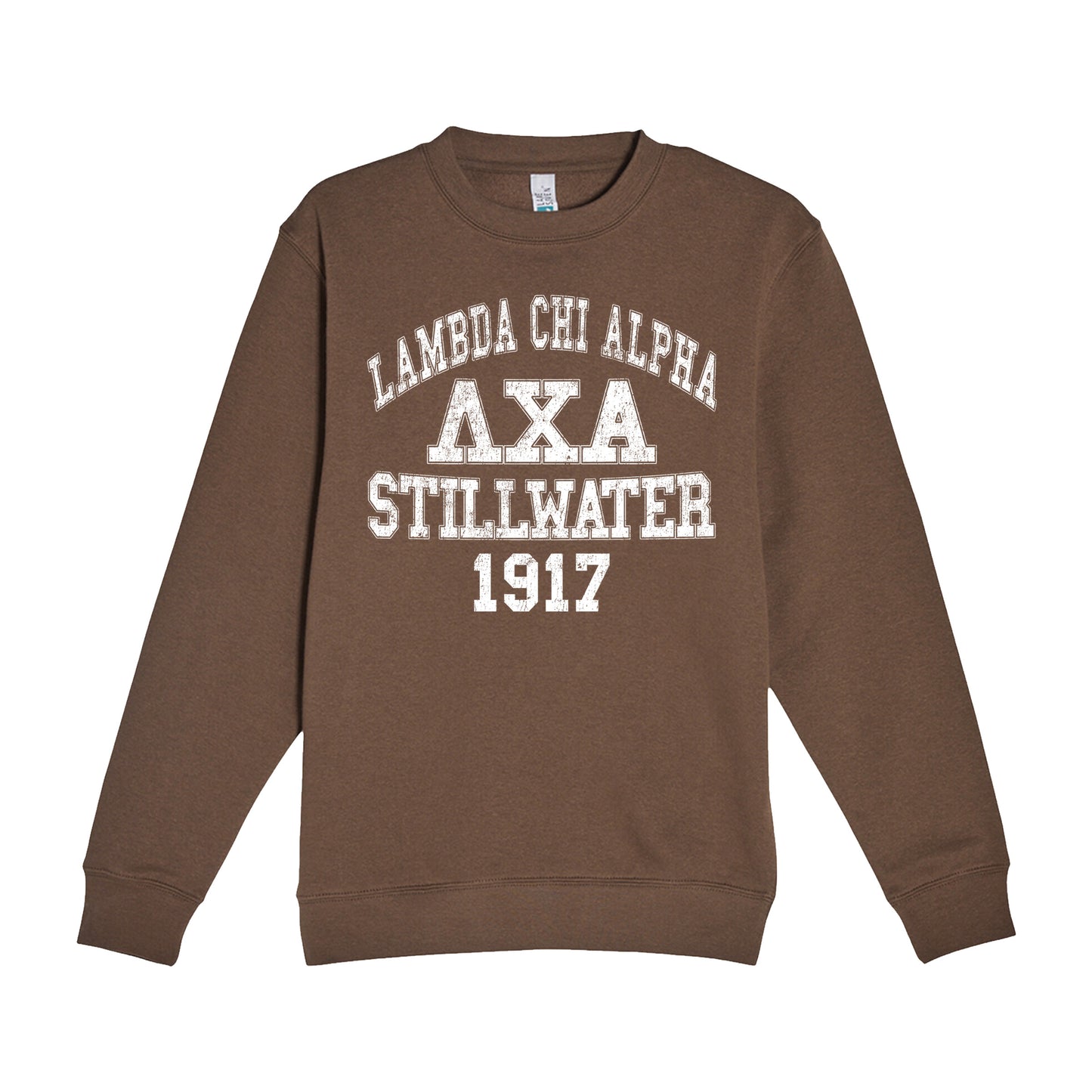 Lambda Arch Text Crewneck (Brown)