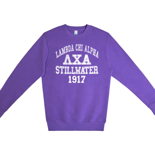 Lambda Arch Text Crewneck (Purple)
