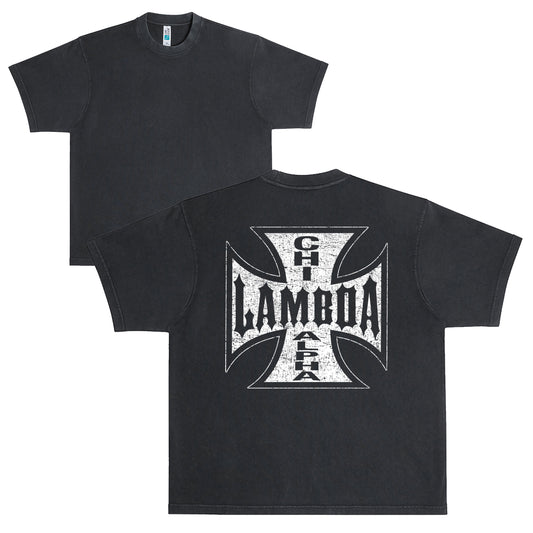 Biker Lambda Chi Tee (Black)