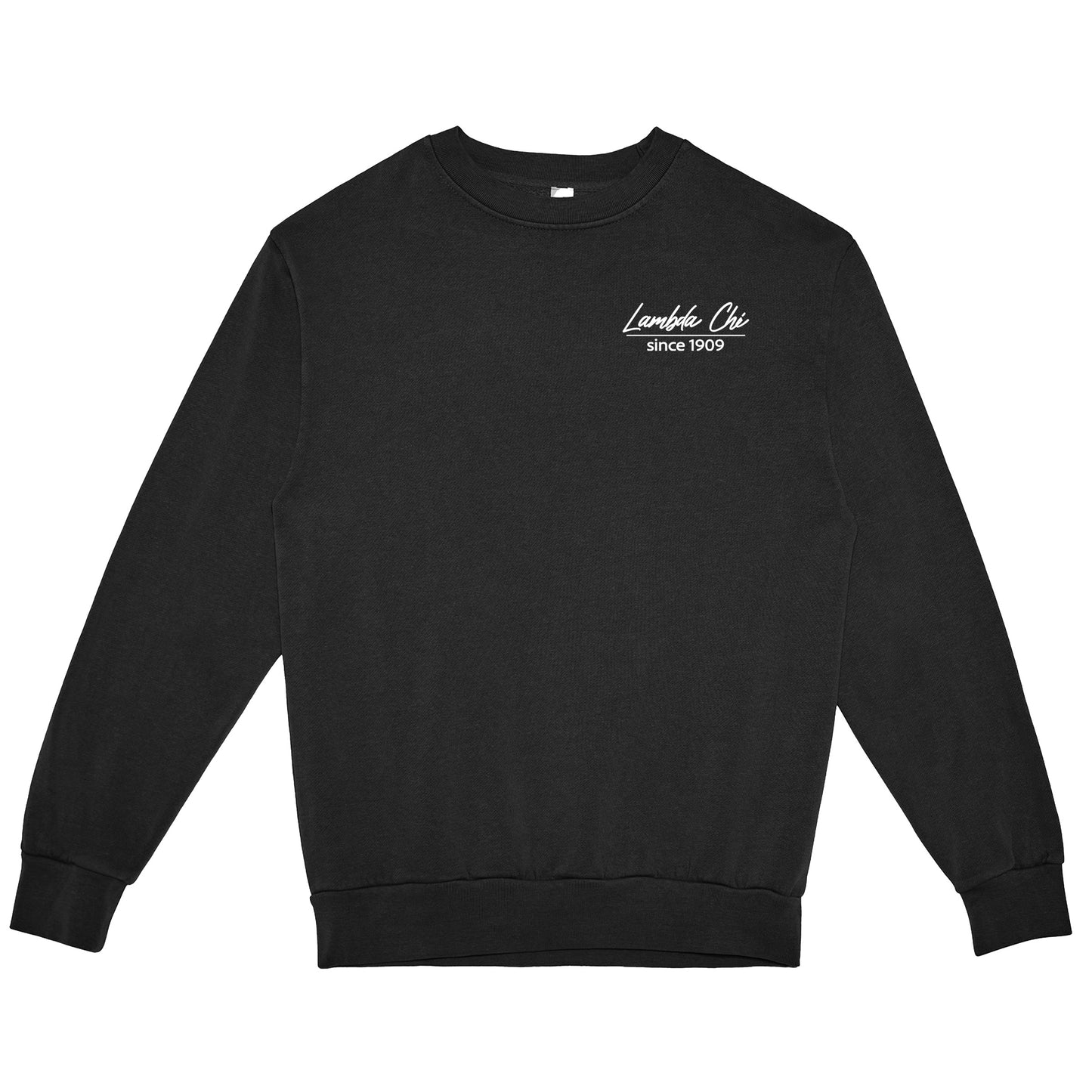 Signature Lambda Chi Crewneck (Black)