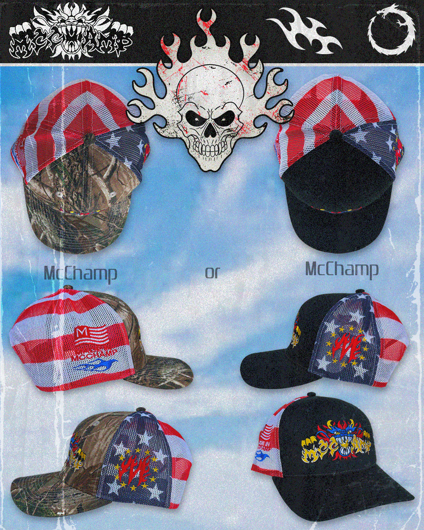 BLACK FLAG DRAGON MCCHAMP HAT