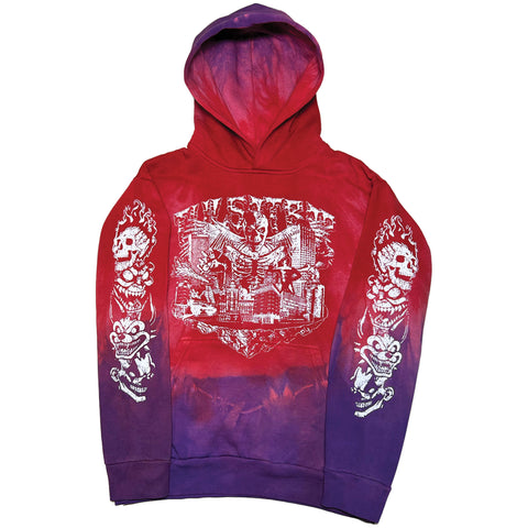 TIE-DYE CITY DESTROYER HEAVYWEIGHT HOODIE! (SIZE: MEDIUM)