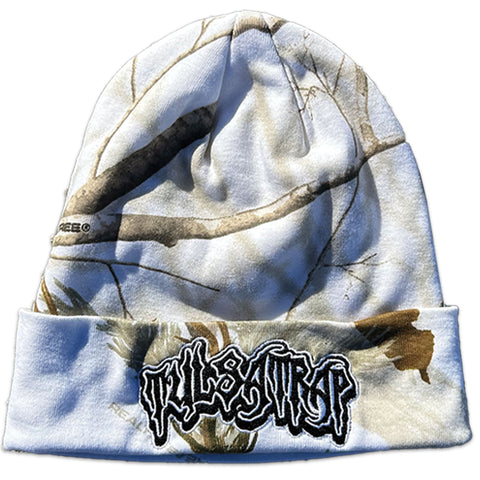 WHITE CAMO EMBROIDERED BEANIE